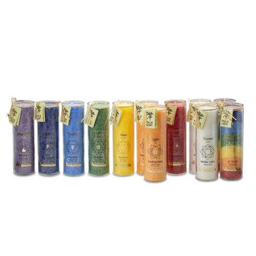 CHAKRA candles, mix carton, about 20 cm, (13 pieces)