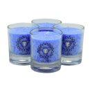 CHAKRA Candle, ca. 6 cm, set of 4, LIGHT BLUE