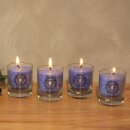 CHAKRA Candle, ca. 6 cm, set of 4, LIGHT BLUE