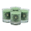 CHAKRA Candle, ca. 6 cm, set of 4, GREEN