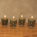 CHAKRA Candle, ca. 6 cm, set of 4, GREEN