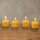 CHAKRA Candle, ca. 6 cm, set of 4, YELLOW