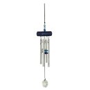 Wind Chime GEM Tunes with Crystal, ca. 27 cm, blue