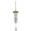 Wind Chime GEM Tunes with Crystal, ca. 27 cm, green