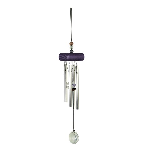 Wind Chime GEM Tunes with Crystal, ca. 27 cm, violet