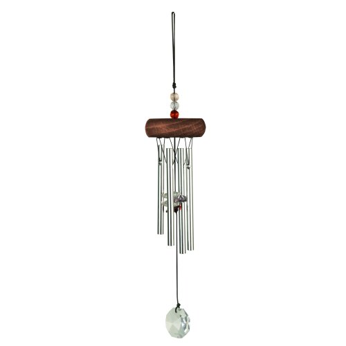 Wind Chime GEM Tunes with Crystal, ca. 27 cm, red
