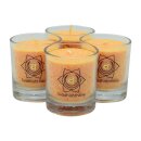 CHAKRA Candle, ca. 6 cm, set of 4, ORANGE