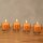 CHAKRA Candle, ca. 6 cm, set of 4, ORANGE