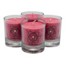 CHAKRA Candle, ca. 6 cm, set of 4, RED