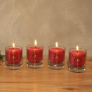 CHAKRA Candle, ca. 6 cm, set of 4, RED