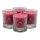 CHAKRA Candle, ca. 6 cm, set of 4, RED