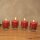 CHAKRA Candle, ca. 6 cm, set of 4, RED