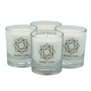 CHAKRA Candle, ca. 6 cm, set of 4, WHITE