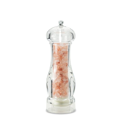 Salzmühle Rund, gefüllt mit Kristallsalz, 100 g