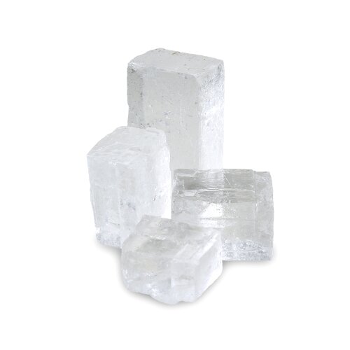 HALITE Salt Diamond, clear, cube shaped, 1 kg PE bag