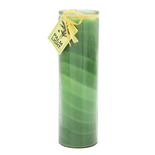 Palmwax Candle, Feng Shui NUANCE Green, Ø ca. 6 cm, Height ca. 20 cm