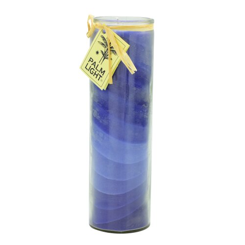 Palmwachs-Kerze, Feng Shui NUANCE Blau, Ø ca. 6 cm, Höhe ca. 20 cm