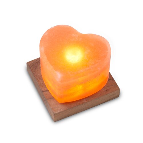 Illuminated Salt Crystal LED HEART