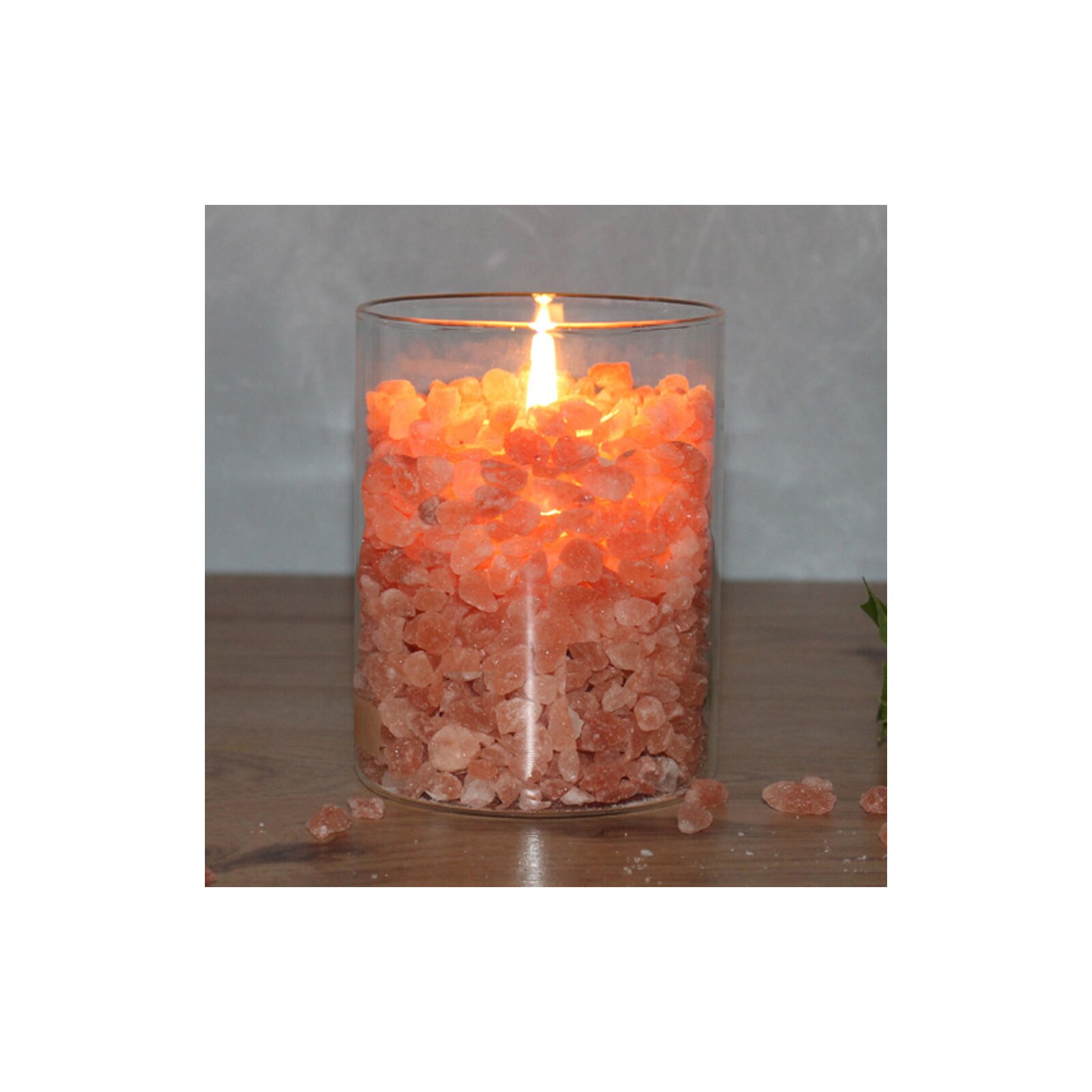 FEUER im GLAS, klein, mit PALM LIGHT Kerze