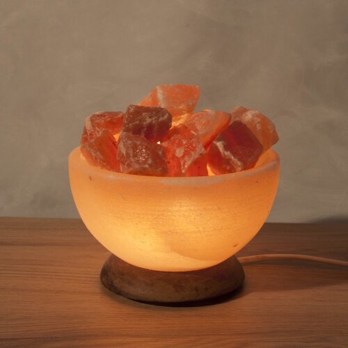 Illuminated Salt Crystal bowl ROUND ca. 3.0 kg
