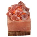 Illuminated Salt Crystal bowl Cube