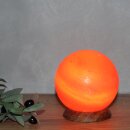 USB BALL, with wooden base, Ø ca. 9 cm