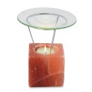 Salt Crystal Aroma Lamp PETITE CUBE, ca. 1000 g, Height...