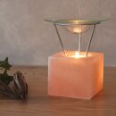 Salt Crystal Aroma Lamp PETITE CUBE, ca. 1000 g, Height...