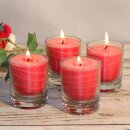 Palmwax Candle, Feng Shui NUANCE Red, 4 pieces per set,...