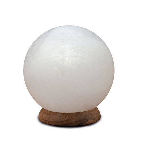 Illuminated Salt Crystal PLANET, White Line