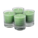 Palmwax Candle, Feng Shui NUANCE Green, 4 pieces per set,...