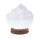 USB Salt Bowl PETITE ROUND, White Line, with salt crystals, with wooden base, Ø ca. 9 cm, H ca. 4 cm