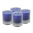 Palmwax Candle, Feng Shui NUANCE Blue, 4 pieces per set,...