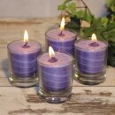 Palmwax Candle, Feng Shui NUANCE Blue, 4 pieces per set, Ø ca. 5.4 cm, Height ca. 6.5 cm