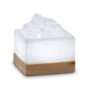 Illuminated Salt Crystal Bowl PETITE CUBE, White Line,...