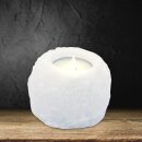 Salt Crystal Tealight Candleholder ROCK White Line