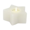 Salt Crystal Tealight Candleholder STAR White Line