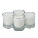 Palmwax Candle, Feng Shui NUANCE Ivory, 4 pieces per set, Ø ca. 5.4 cm, Height ca. 6.5 cm