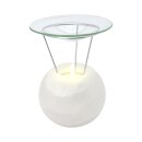 Salt Crystal Aroma Lamp PETITE BALL, White Line, ca. 940...