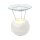Salt Crystal Aroma Lamp PETITE BALL, White Line, ca. 940 g, Height ca. 14 cm