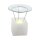 Salt Crystal Aroma Lamp PETITE CUBE, White Line, ca. 1000 g, Height ca. 14 cm