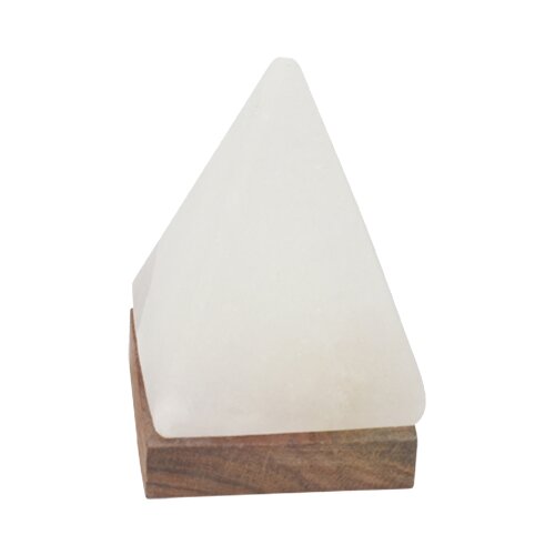 USB PYRAMIDE, White Line, mit Holzsockel, H ca. 10 cm