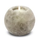 Salt Crystal Tealight Candleholder ROUND Grey Line