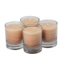 Palmwax Candle, Feng Shui NUANCE Brown, 4 pieces per set,...