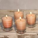 Palmwax Candle, Feng Shui NUANCE Brown, 4 pieces per set,...