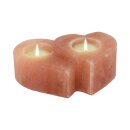 Salt Crystal Tealight Candleholder  TWIN HEART