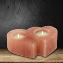 Salt Crystal Tealight Candleholder  TWIN HEART