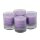 Palmwax Candle, Feng Shui NUANCE Violet, 4 pieces per set, Ø ca. 5.4 cm, Height ca. 6.5 cm