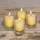 Palmwax Candle, Feng Shui NUANCE Yellow, 4 pieces per...