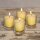 Palmwax Candle, Feng Shui NUANCE Yellow, 4 pieces per set, Ø ca. 5.4 cm, Height ca. 6.5 cm